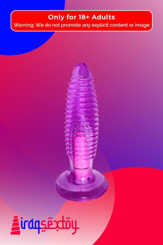 Purple Jelly Anal Vibrating Butt Plug With Suction Cup AD-024