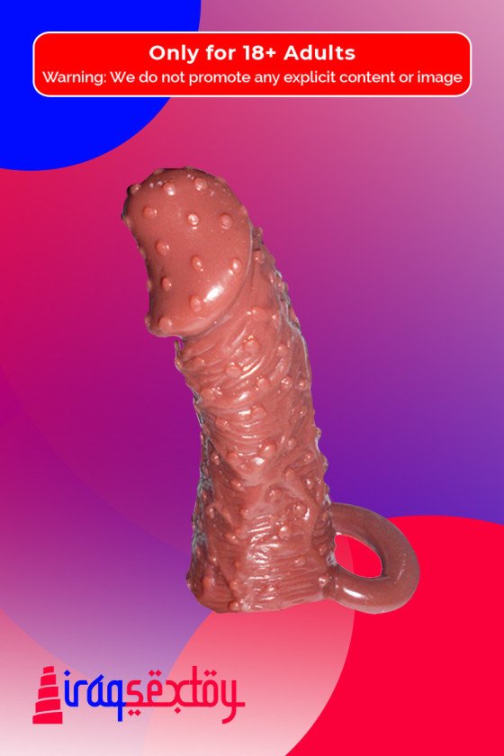 Solid Head Reusable Penis Extension Sleeve chocolate PES-026