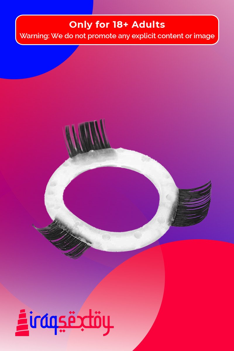 Transparent Hair Finger Fun Function Cock Ring CR-009